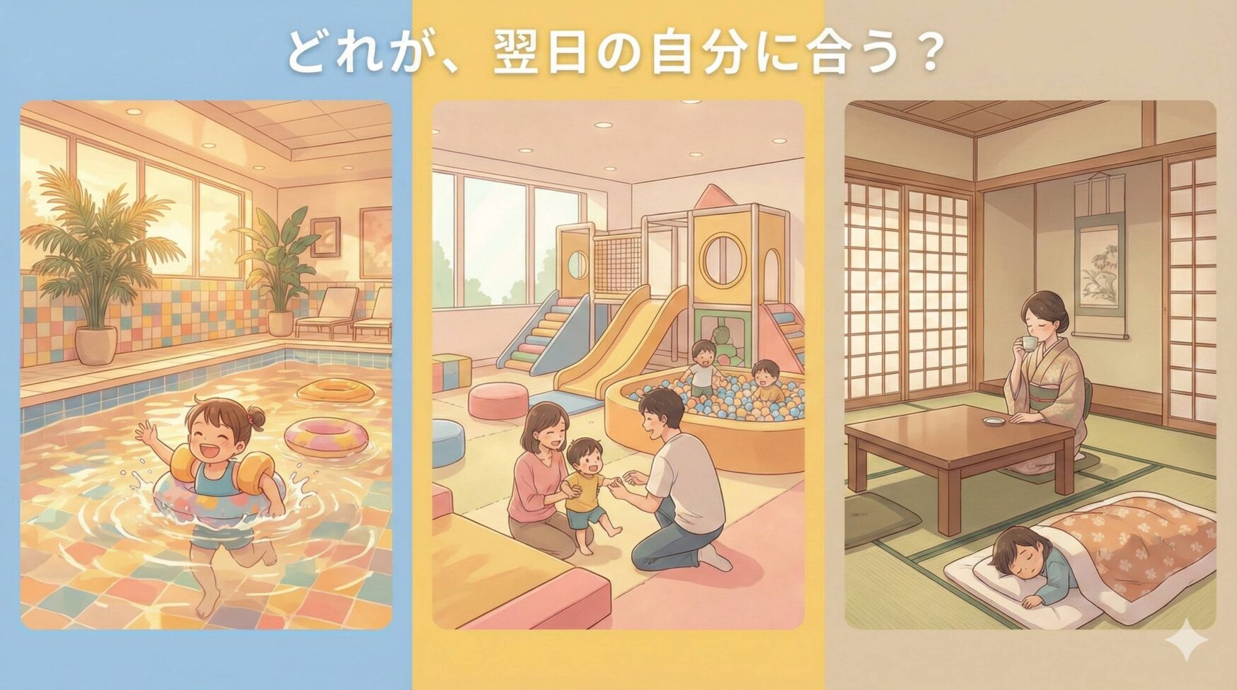 ディズニー翌日ぐったり…泊まるならどこ？室内プール付き回復ホテル3選