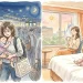 子連れディズニー帰りで、夜の帰宅に疲れた母親と、ホテル泊で翌朝ゆっくり過ごす親子を対比で描いたイラスト